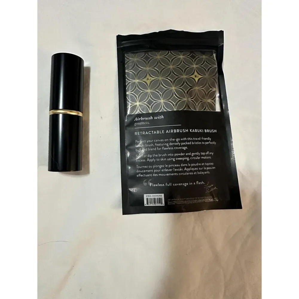 Laura Geller Retractable Black Kabuki Airbrush With Aluminum Handle Brush